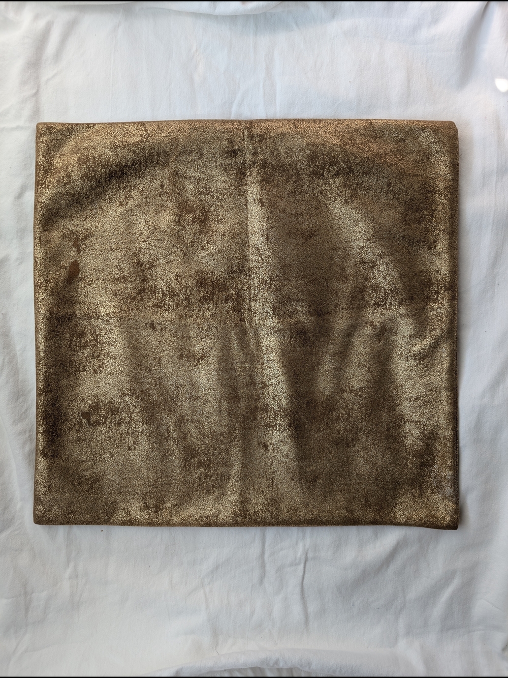 West Elm Metallic Gold Square Pillow Cover